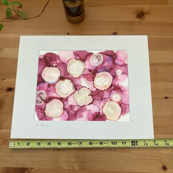 New Original Signed Artwork Alcohol Ink on Paper - Picture 5 of 6